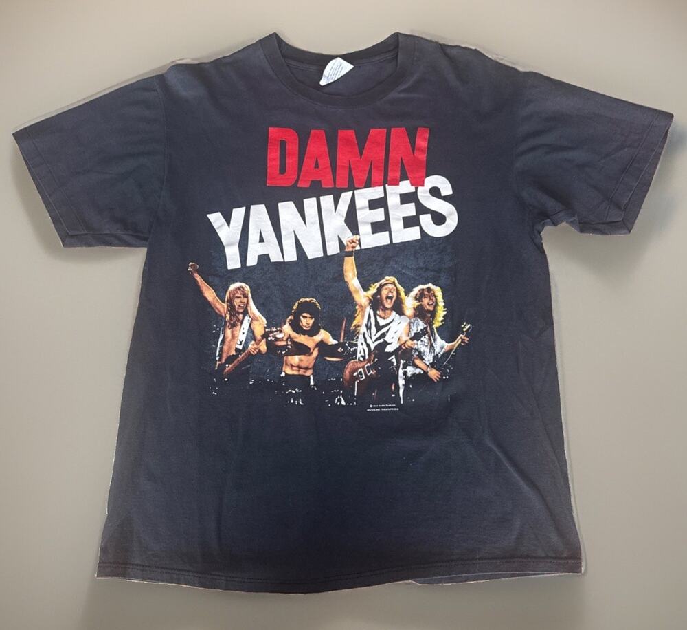 Hanes Vintage 80s Damn Yankees Yank This Band Tour Shirt Adult Large